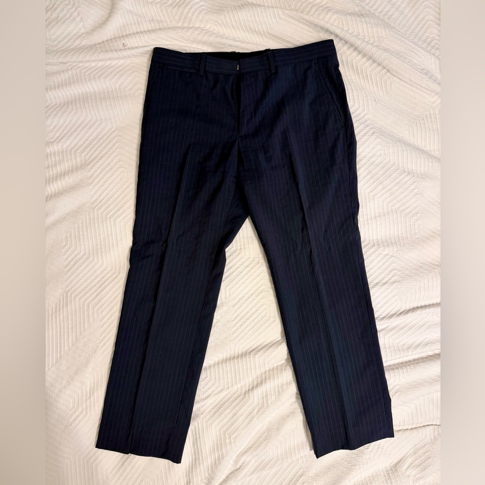Theory Men's Grey Marlo Pinstripe Dress Pants